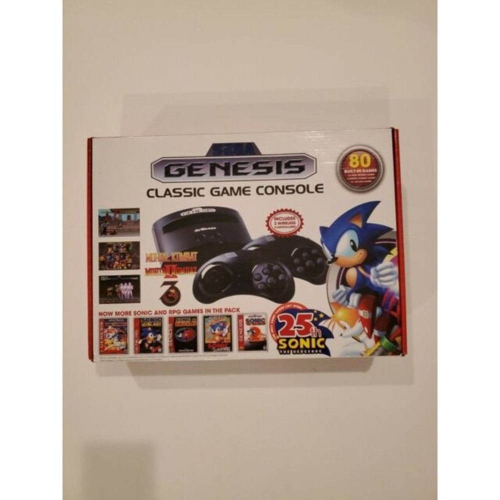 AtGames Sega Genesis Classic Mini Game Console w/ 80 Built-In Games - 2016 Model